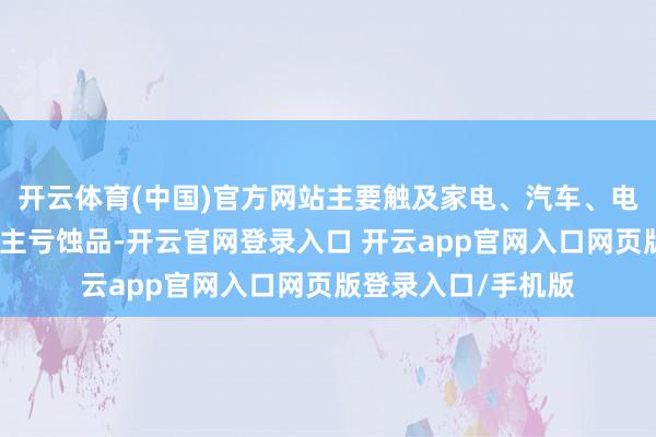 开云体育(中国)官方网站主要触及家电、汽车、电动自行车等个东谈主亏蚀品-开云官网登录入口 开云app官网入口网页版登录入口/手机版