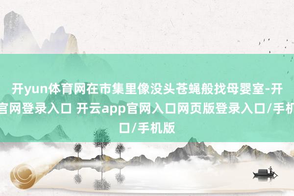 开yun体育网在市集里像没头苍蝇般找母婴室-开云官网登录入口 开云app官网入口网页版登录入口/手机版